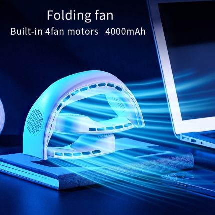 Mini neck fan portable bladeless usb rechargeable mute sports fans outdoor ventilador portatil abanico silent cooling