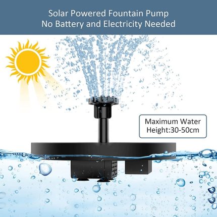 Solar water fountain: a decorative and eco-friendly addition to your outdoor space