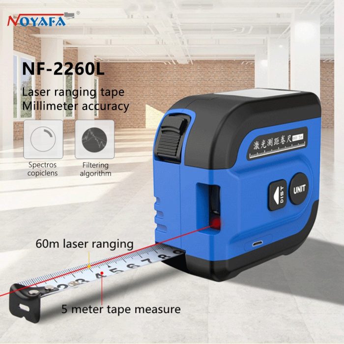 Noyafa nf-2260 laser tape measure distance meter – metro laser rangefinder and measuring instrument for construction and roulette meter (model nf-2260)