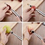“stainless steel pear and fruit seed remover cutter – essential kitchen gadget for removing cores and pits from apples, red dates, and other fruits