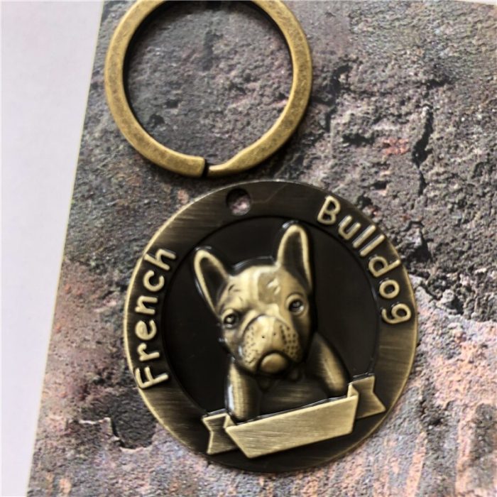 Personalized address tags for dogs id 3d effect copper puppy engraved custom pet collar for cats name memorial identity
