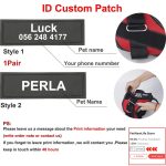Personalized dog harness reflective harness for small large dogs anti-lost custom magic sticker with name phone dog accessories