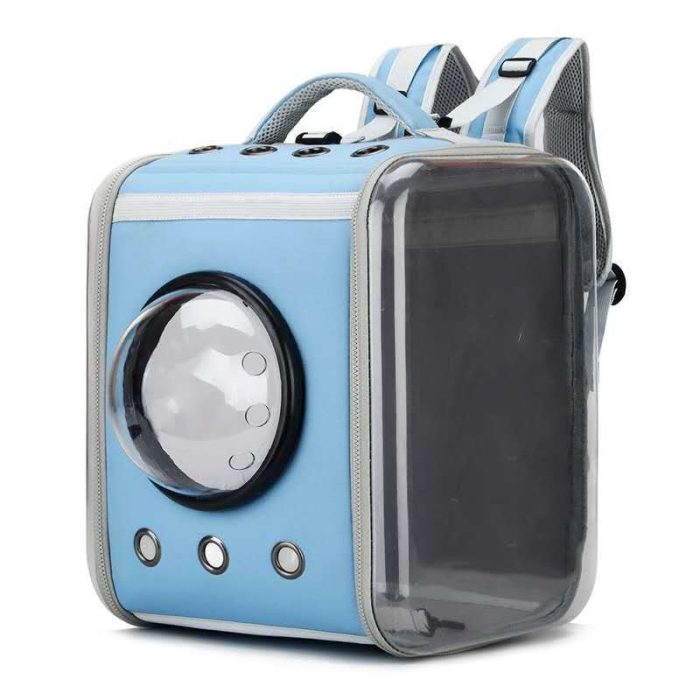 Breathable cat carrier backpack for traveling with small dogs and cats – portable and space capsule design