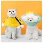 Adjustable pet elizabeth circle protective collar cone with cute bee or carrot design – ideal for cats and dogs recovery