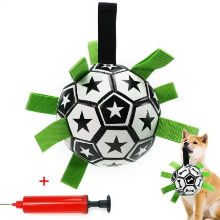 Outdoor interactive pet dog football toy with rope – multifunctional chew and training toy for dogs, pet supplies