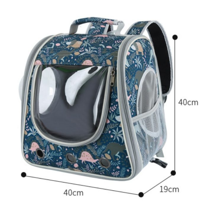 Breathable pet suitcase stroller and cat carrier backpack – large space trolley travel bag for dogs and cats