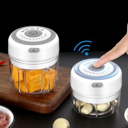 Portable electric garlic masher – effortlessly mash and grind vegetables with this handy and wireless kitchen gadget