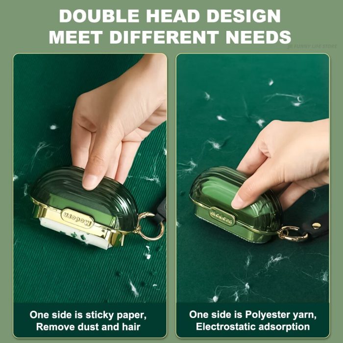 Portable double-headed hair remover – keep your clothes free of hair, wool, and lint