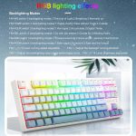 Redragon cass k645w rgb mechanical gaming keyboard – 87 keys, blue switch, led backlit for gamers on computers & laptops