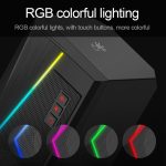 Gadgend anvil 2.0 pc home notebook tv surround sound speaker with rgb light and 3.5mm aux stereo connection