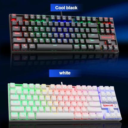 Redragon kumara k552 mechanical gaming keyboard – 87 keys, blue/red switch, rgb led backlit for gamers on computers & laptops