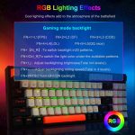 Gadgend k636 94-key rgb mechanical gaming keyboard with usb wired connection and red switch for pc and laptop