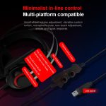 H601-1 gaming wired headset – 7.1 usb surround sound with microphone, compatible with computer, pc, and laptop”