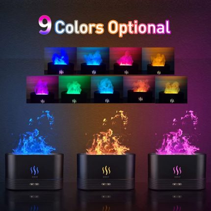 Gadgend flame aroma diffuser air humidifier ultrasonic cool mist maker fogger led essential oil jellyfish difusor fragrance home