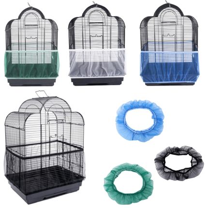 Nylon mesh bird cage seed guard – soft, easy-to-clean, and provides air flow