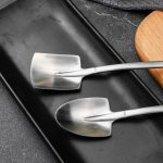 Retro shovel bar spoon: creative 304 stainless steel spoon for coffee, watermelon, and ice cream – perfect kitchen gadget and gift idea