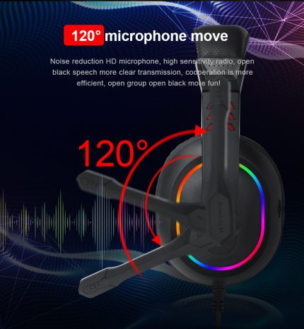 Rgb gaming headset h120 – surround sound with microphone for pc, ps4, ps5, switch, and xbox