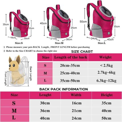 Comfortable double-shoulder pet dog carrier backpack for outdoor travel – portable and convenient for your furry companion