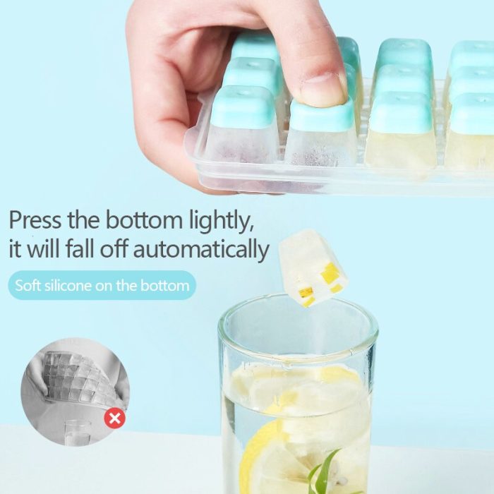 Get your cool on with our silicone ice cube mold – comes with storage box – food-grade and reusable – perfect for making ice cubes in kitchen