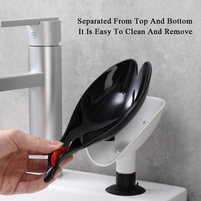 Red-crowned crane soap holder with suction cup – bathroom accessory for shower and bathroom soap storage