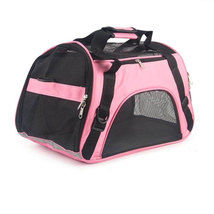 Soft-sided pet carrier bag – portable and foldable for dogs and cats, ideal for travel and outings