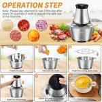 Stainless steel electric meat grinder and food processor – versatile kitchen chopper and slicer