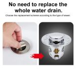 Stainless steel pop-up basin drain filter and hair catcher – essential bathroom gadget for sink and bathtub drainage