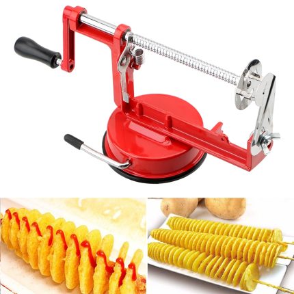 Stainless steel manual spiralizer and french fry cutter