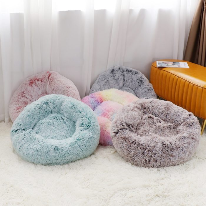 Super soft plush pet bed for dogs & cats – winter warm & easy to wash, ideal for napping & sleeping