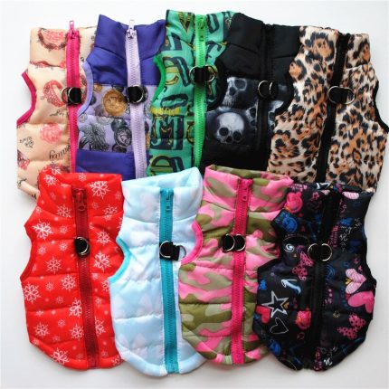 Warm dog clothes for small dog windproof winter pet dog coat jacket padded clothes puppy outfit vest yorkie chihuahua clothes
