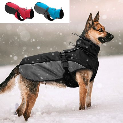 Waterproof warm large dog coat – reflective raincoat for medium to large breeds like french bulldogs (xl-6xl)