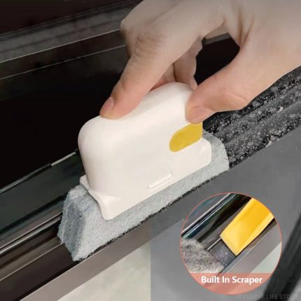Window cleaner 2-in-1 groove cleaning brush slot cleaner