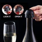Silicone wine stoppers – vacuum sealed champagne and beer caps for bar tools