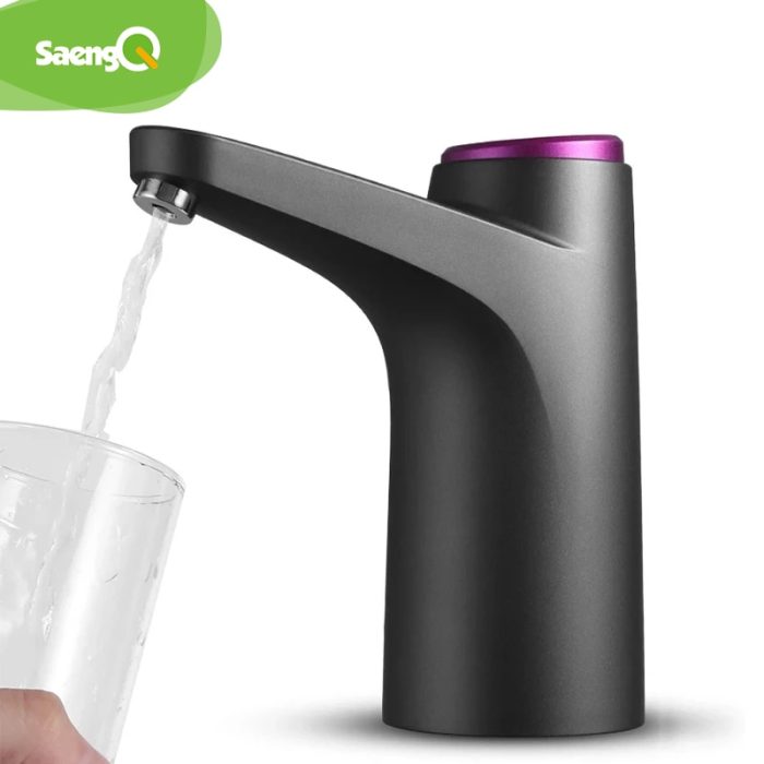 Automatic electric water dispenser for household drinking water bottles with smart switch pump