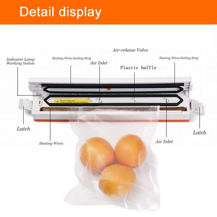 Electric vacuum sealer – keep your food fresh with 15 saver bags
