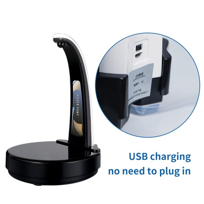 Usb rechargeable electric water dispenser pump for bottles – automatic and smart