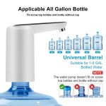 Electric water bottle pump with usb charging and auto switch for automatic drinking water dispensing
