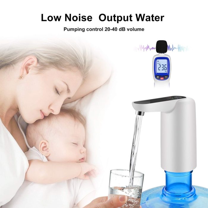 Electric water bottle pump with usb charging and auto switch for automatic drinking water dispensing