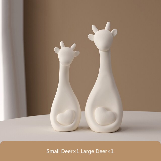 Small And Large Deer