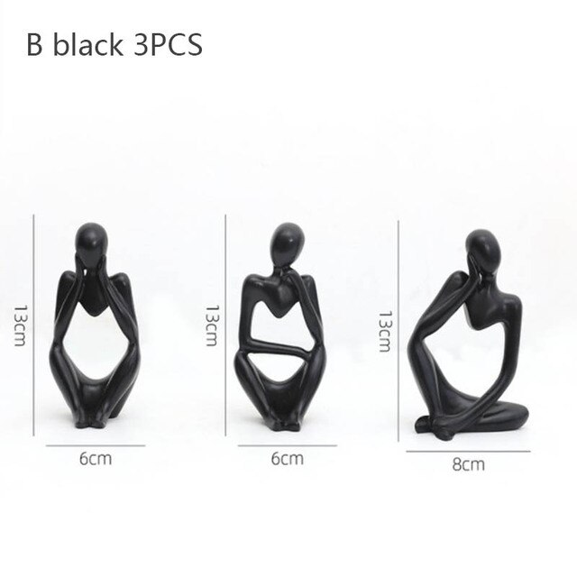 B Black 3pcs