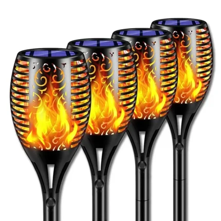 Solar Flame Elegance, 96LED Flickering Torch Light for Outdoor Landscape Decoration