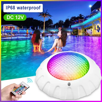 Underwater Magic Ip68 Waterproof, Led Pool Spotlight with Remote, Led Pool Light, Wireless Control, Customizable Colors, Decorative Lighting