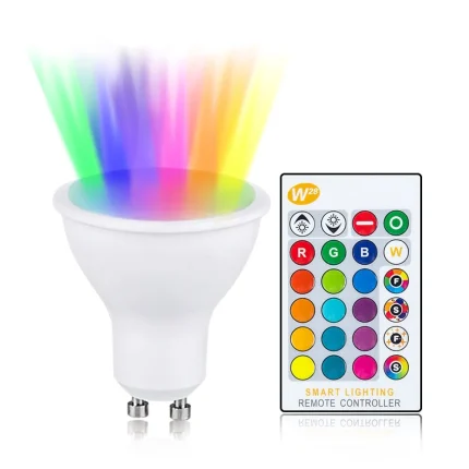 Colorful Illumination 4 PCS GU10 LED Bulb Set with Remote Control