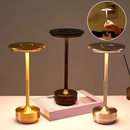 Creative Rechargeable Table Lamp, Dimming Atmosphere, Perfect for Restaurants and Bars, Portable with Touch USB Charging