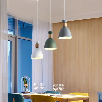 Chroma Flair Modern Matte Multicolor Pendant Lights, LED Brilliance for Artful Home Decor