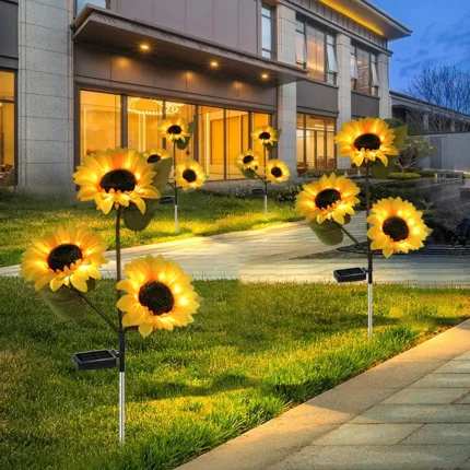 Sunflower Serenity LED Solar Lights for Garden and Yard Decor