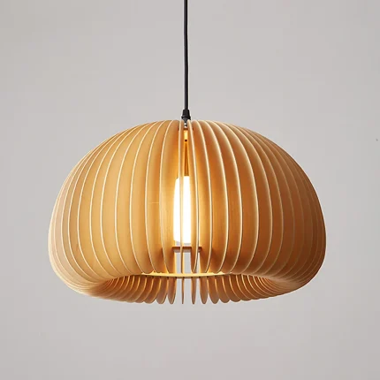 Wooden Pendant Lamp, Perfect for Coffee Shop, Bedroom, Homestay, and Balcony Decoration Chandelier with Homely Charm
