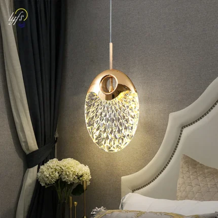 Crystal Radiance, LED Pendant Lights for a Sparkling Ambiance in Kitchen, Living Room, Dining Table, and Bedroom Decor