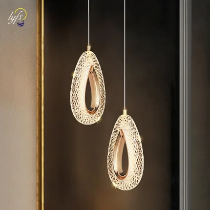 Drop Shape LED Pendant Lights, a Sparkling Addition to Illuminate Your Home, Ideal for Kitchen, Dining, and Living Spaces