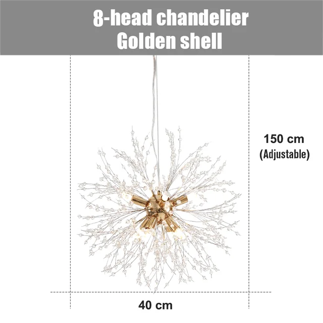 8head D40cm Gold
